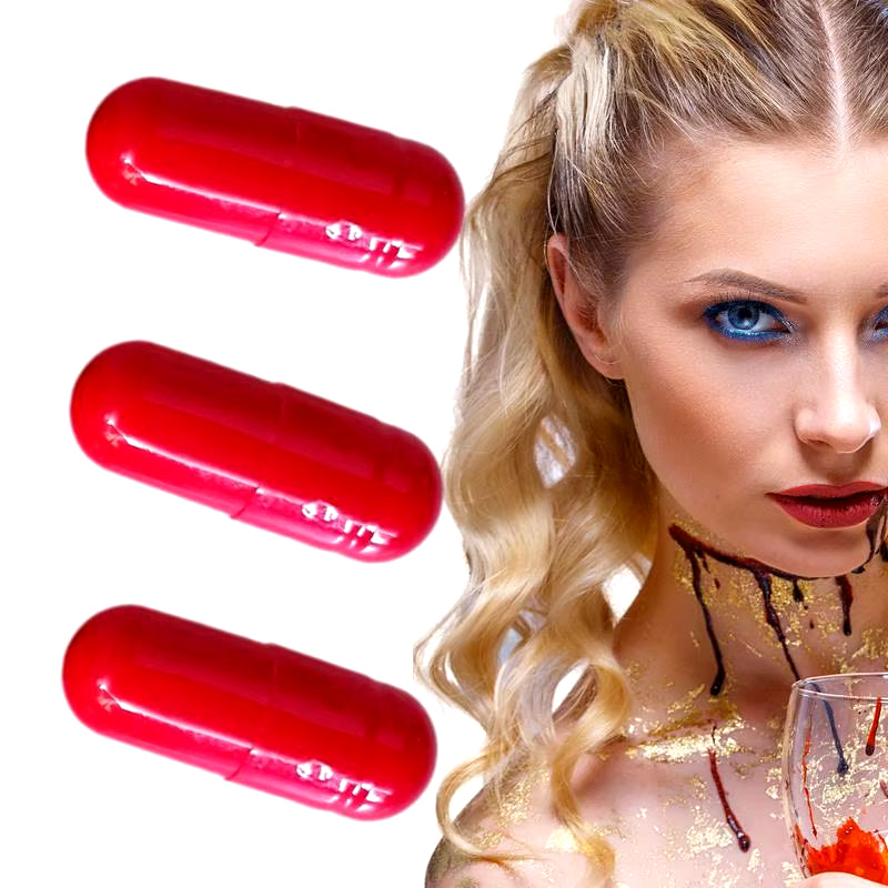 Hematemesis Capsules Stage Blood Halloween Fun Joke Horror Scary Prank Toy Fake Blood Decoration for Photographer and Masquerade