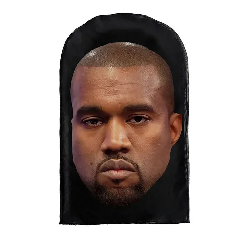 New 3D Printed Kanye Mask Drake Elastic Mesh Full Face Mask for Unisex Cosplay Headwear Party Simulation Balaclava Hat Headgear