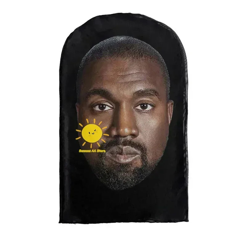 New 3D Printed Kanye Mask Drake Elastic Mesh Full Face Mask for Unisex Cosplay Headwear Party Simulation Balaclava Hat Headgear