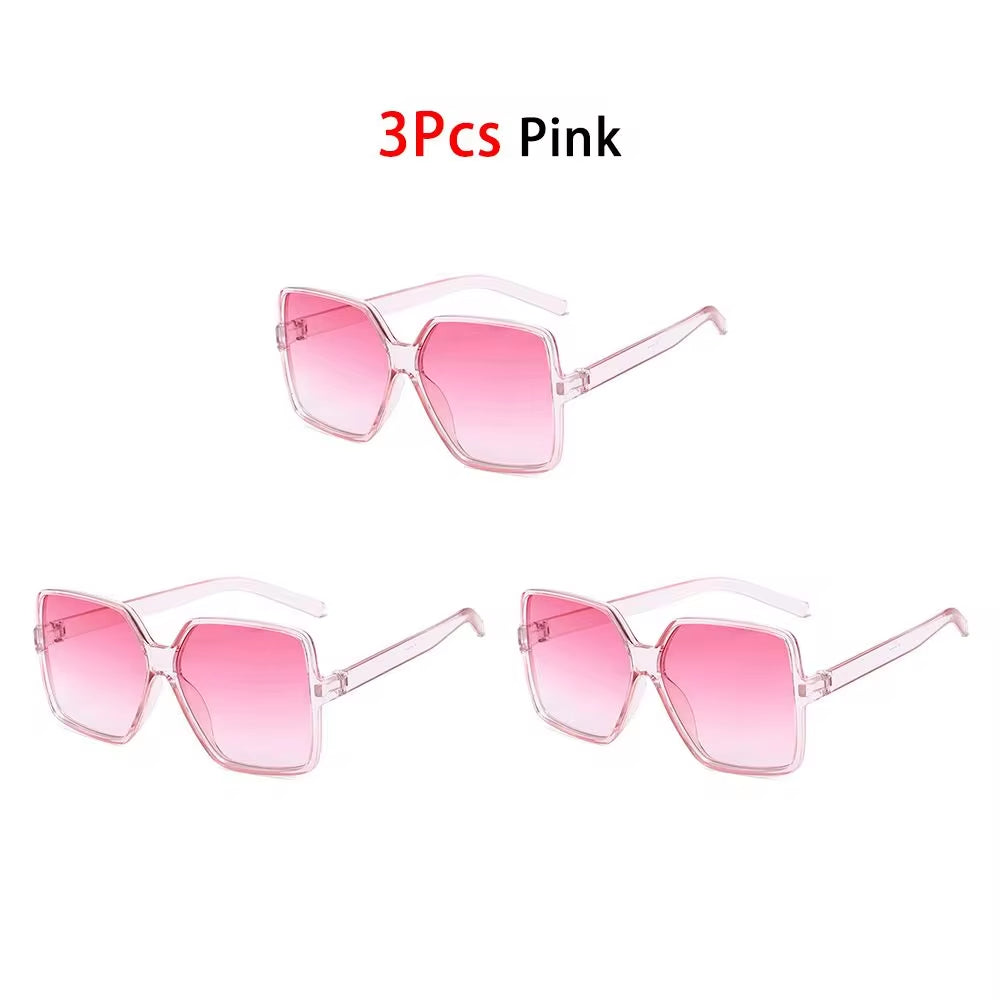 Oversized Square Sunglasses for Women and Men UV Protection Eyeglasses Retro Big Frame Sun Glasses Fashion Shades