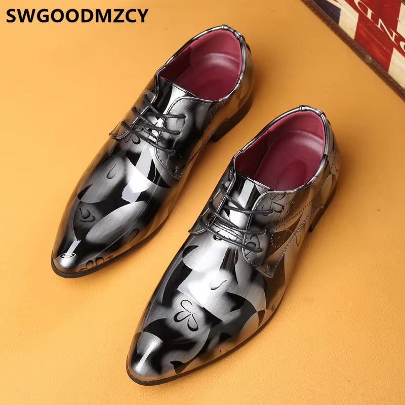 Oxford Men Shoes Italian Luxury Big Size Men Wedding Dress Shoes Formal Shoes for Men Sapatos Social Scarpe Uomo Eleganti