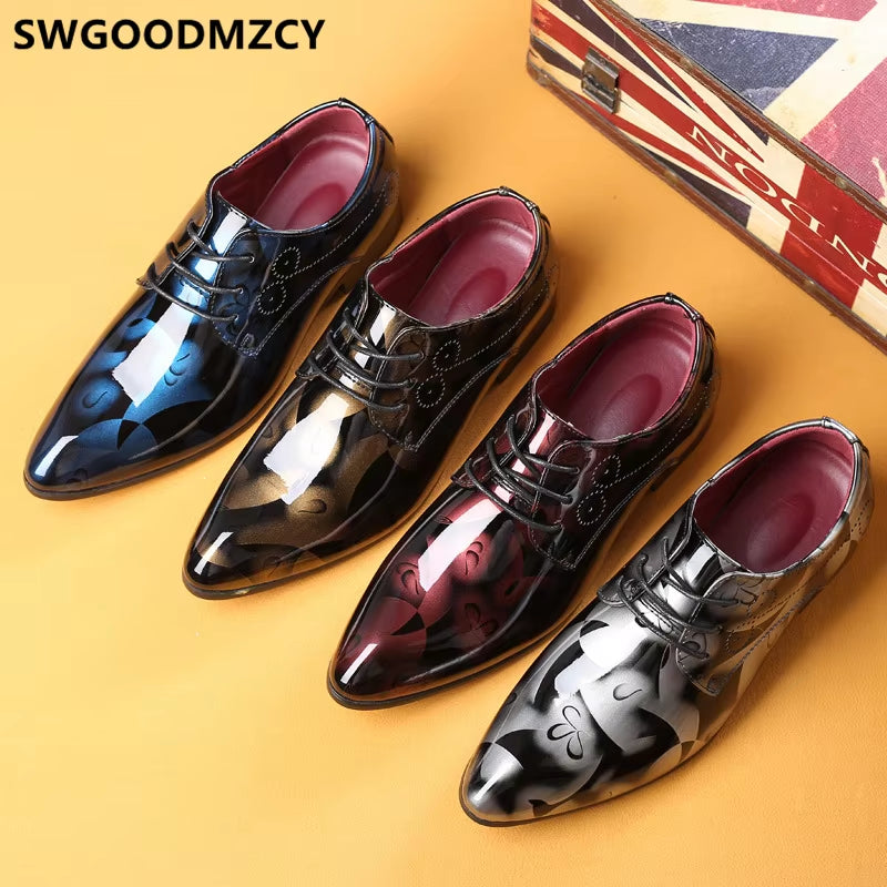 Oxford Men Shoes Italian Luxury Big Size Men Wedding Dress Shoes Formal Shoes for Men Sapatos Social Scarpe Uomo Eleganti