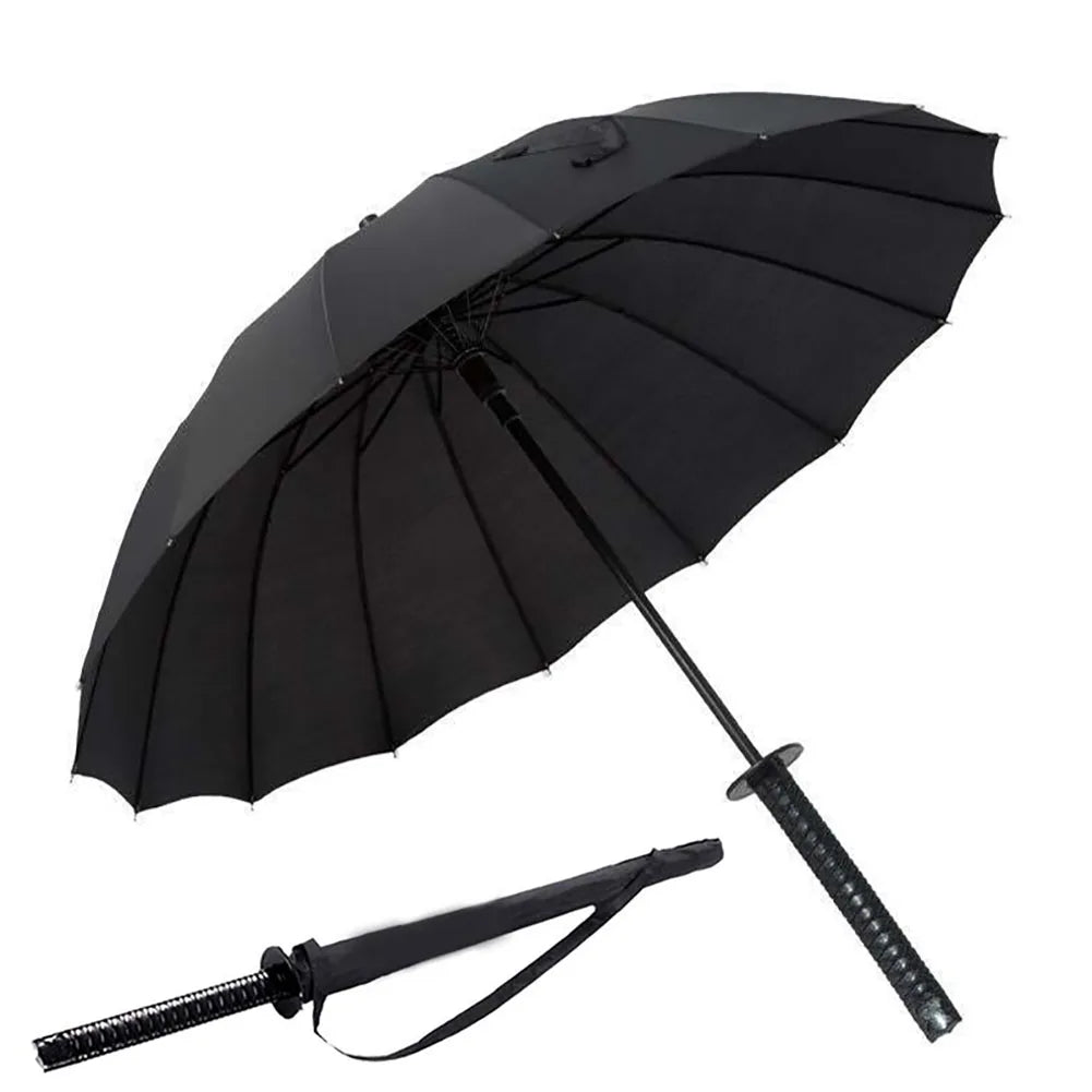 Umbrella Katana Umbrella Samurai Umbrella Creative Strong Windproof Automatic Umbrella for Outdoor Sunny Rainy Days