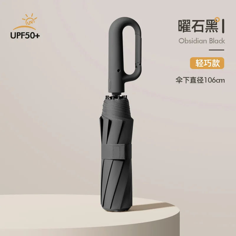 Extra Large Reinforced Umbrella Wind and Rain Resistant Dual-Purpose UV Blocking Fully Automatic Ring-Buckle Parasol