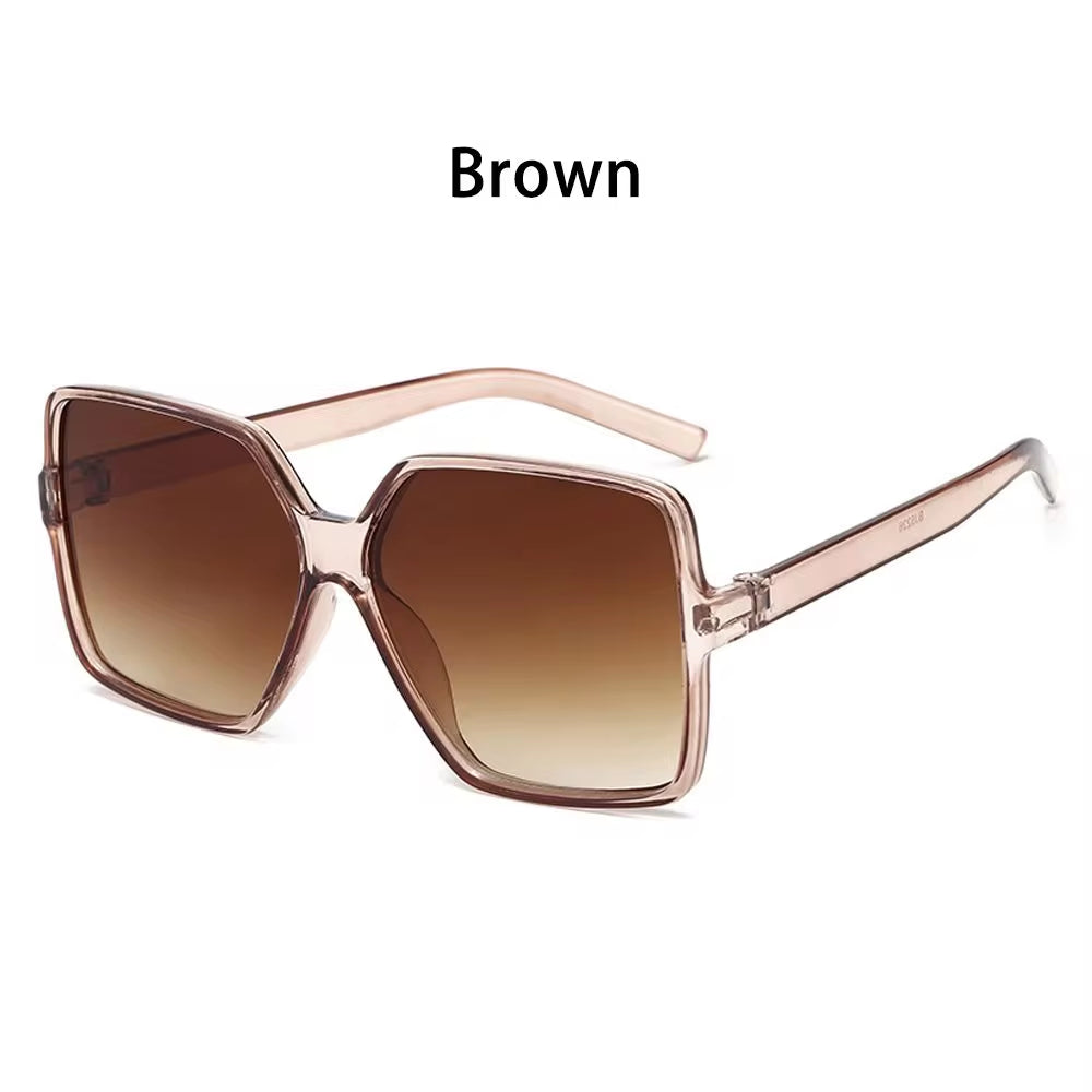 Oversized Square Sunglasses for Women and Men UV Protection Eyeglasses Retro Big Frame Sun Glasses Fashion Shades