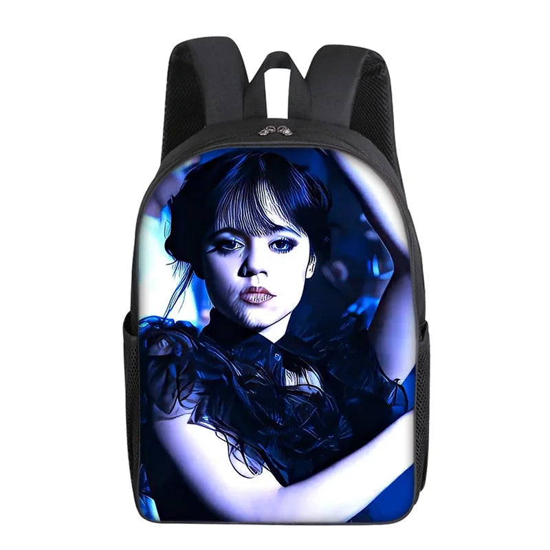 Wednesday Addams Backpack Wednesday School Bag with the Same Style Primary School School Bag Children'S Backpack Meal Kit