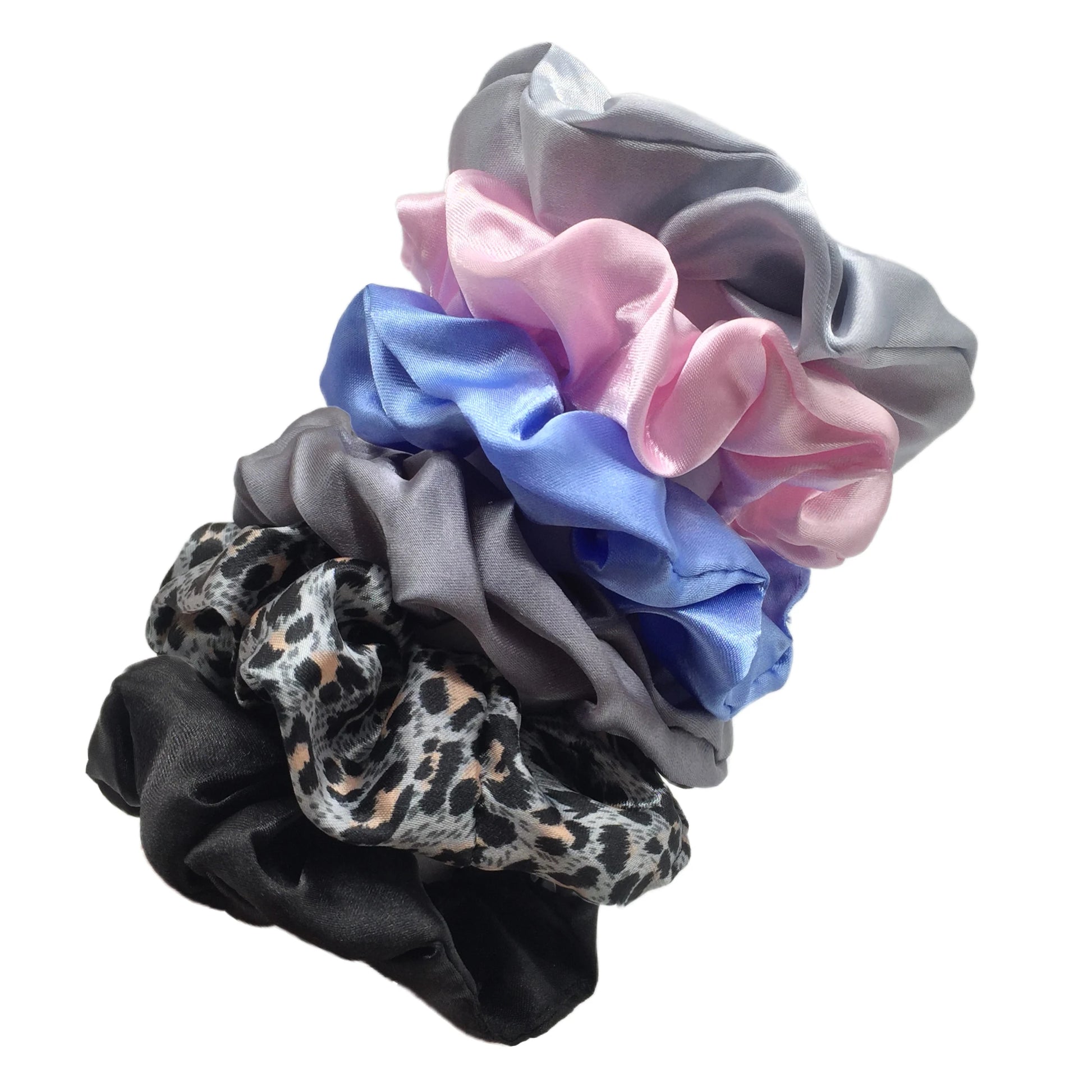 25/10//6Pcs Satin Scrunchies Girls Elastic Hair Band Ponytail Holder Ties Rubber Bands Fashion Women Accessories Solid Scrunchy