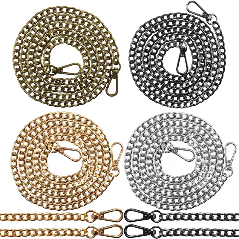 40/120CM High Quality Metal Bag Chain DIY Woven Bag Aluminum Shoulder Strap Crossbody Bag Metal Replacement Chains Accessories