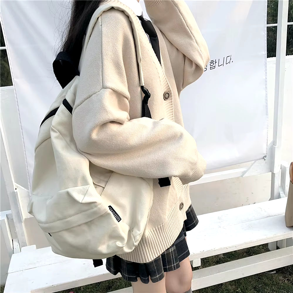 Japanese Fashion College Loose V-Neck Cardigan 2021 New Sweater Female Outer Wear Sweater Coat Japanese School Uniform ZY6090