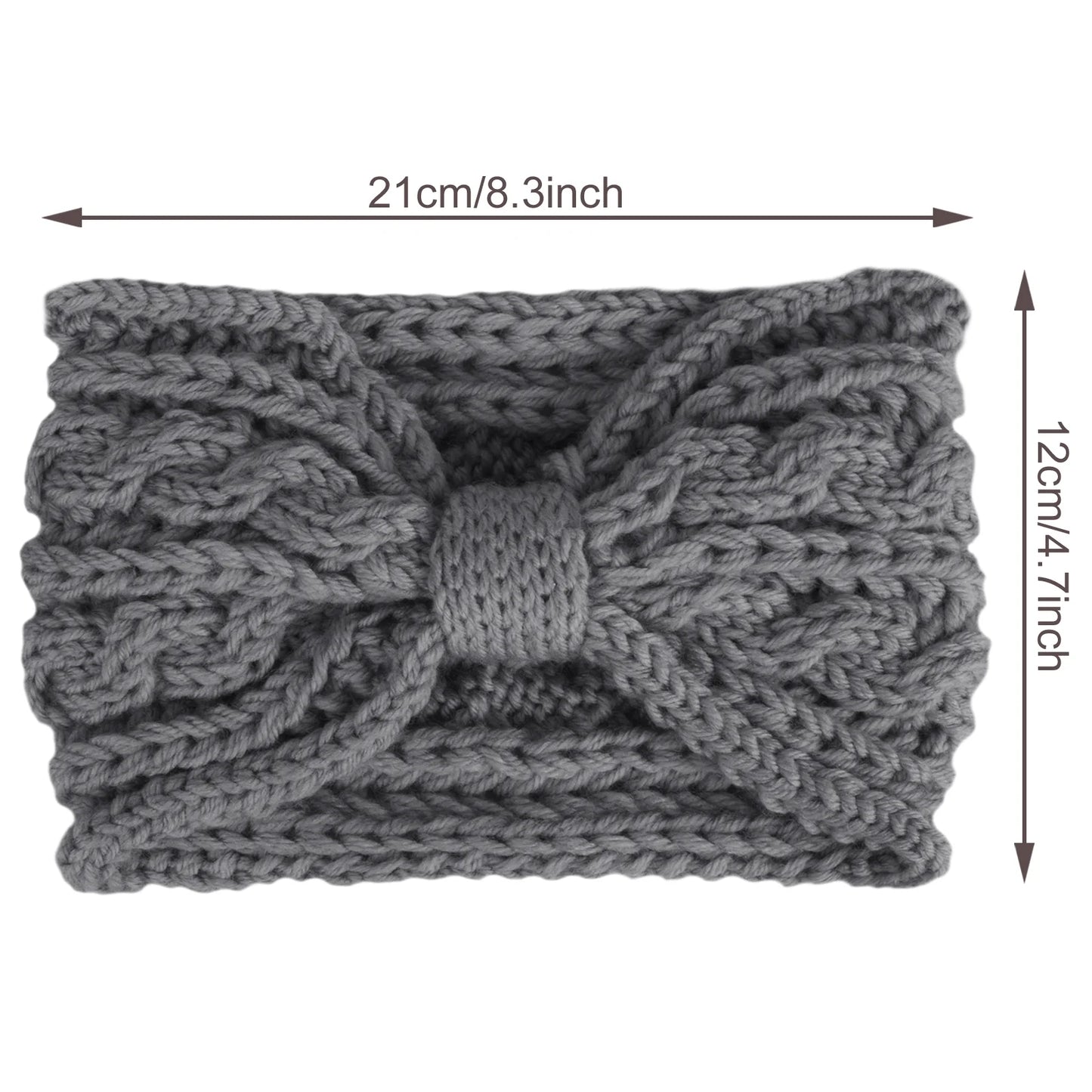 4 Pack Winter Headbands for Women Knitted Ear Warmer Headband Crochet Bow Twist Head Wraps