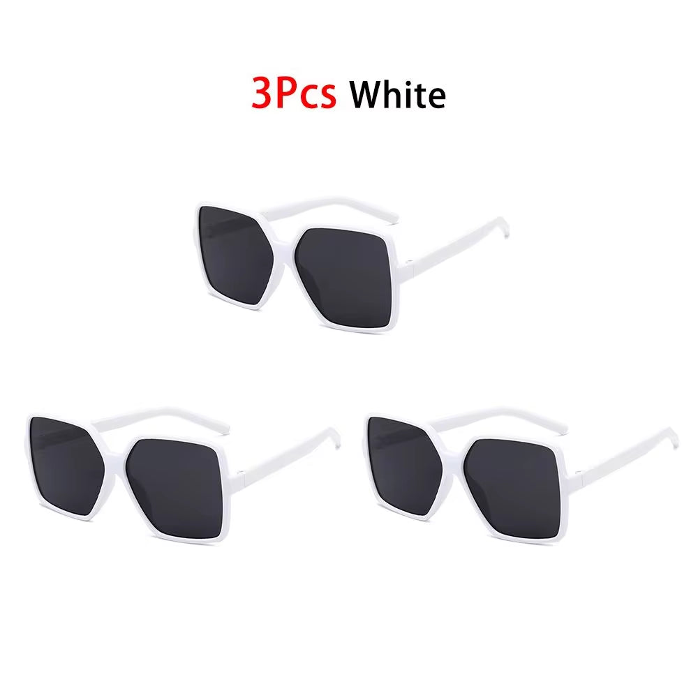 Oversized Square Sunglasses for Women and Men UV Protection Eyeglasses Retro Big Frame Sun Glasses Fashion Shades